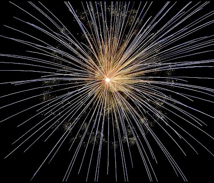 A Spanish dancer, Spanish music, and Spanish fireworks on the shore of the Ottawa River